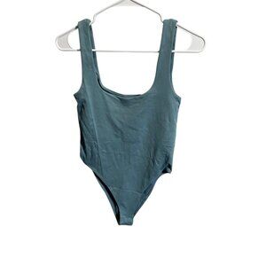 A New Day S‎ Scoop Neck Teal Sleeveless Bodysuit Lightweight